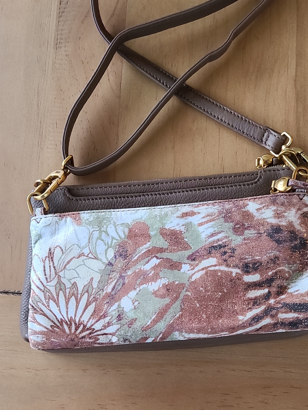 Hobo DARCY Double Crossbody In Mixed Leathers.